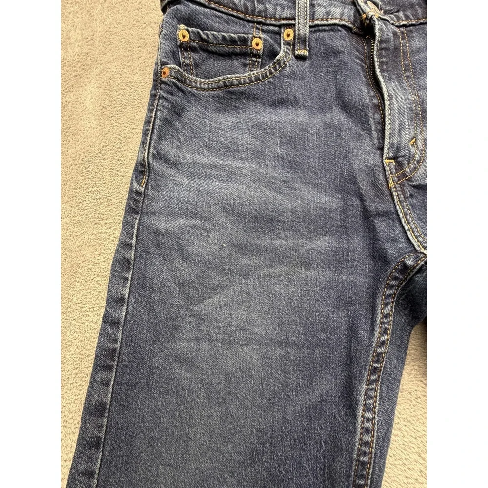 Levis 505 Jeans Mens Measured 31x30 Blue Straight Medium Wash‎ Stretch Denim